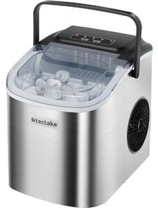 Tectake Výrobník ledu Arctic, 1,2 l, 2 velikosti kostek ledu - stříbrná