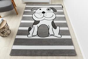 Makro Abra Dětský kusový koberec PETIT Pes šedý Rozměr: 120x170 cm