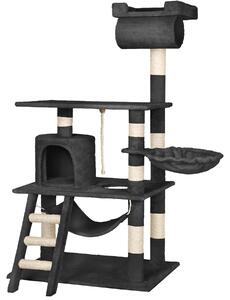 Tectake Kočičí škrabadlo Stokeley 141cm - černá