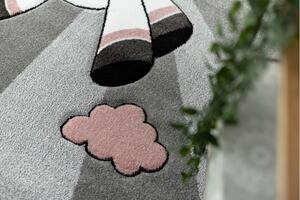 Makro Abra Dětský kusový koberec PETIT Jednorožec 2 šedý Rozměr: 140x190 cm
