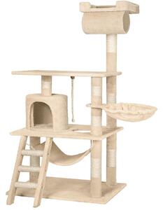 Tectake Kočičí škrabadlo Stokeley 141cm - béžová