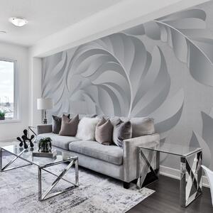 Fototapety velká texturovaná peří v odstínech šedé, Fototapety 3D, Fototapety 3d listí, w05231v3 : uwalls.cz