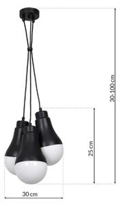 Lustr na lanku HELIOS 3xE14/40W/230V