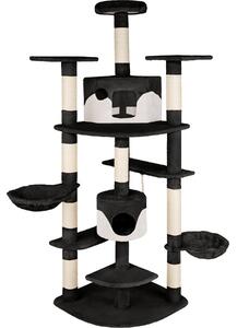 Tectake Kočičí škrabadlo Nelly 204cm - černá/bílá