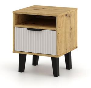 Noční stolek Borg Duo 1S dub artisan / kašmír