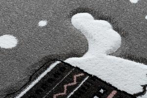Makro Abra Dětský kulatý koberec PETIT LAMA šedý Rozměr: průměr 140 cm