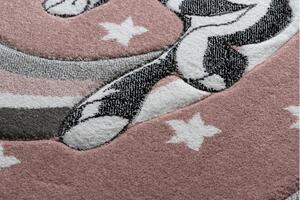Makro Abra Dětský kulatý koberec PETIT Poník růžový Rozměr: průměr 140 cm