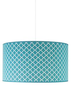 Duolla - Lustr na lanku MAROKO 1xE27/40W/230V pr. 45 cm tyrkysová/bílá