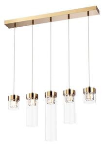 Zuma Line P0389-05E-F7AC - Křišťálový lustr na lanku GEM 5xG9/28W/230V