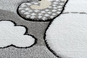 Makro Abra Dětský kulatý koberec PETIT Jednorožec šedý Rozměr: průměr 120 cm