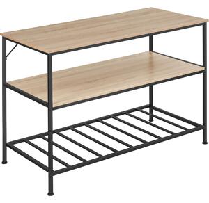 Tectake Kuchyňský regál Akeley - Industrial světlé dřevo, dub Sonoma