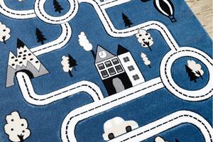 Makro Abra Dětský kusový koberec PETIT Uličky modrý Rozměr: 140x190 cm