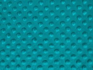 Dětská látka Minky 3D puntíky MKP-027 Petrolejová - šířka 150 cm