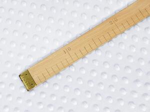 Dětská látka Minky 3D puntíky MKP-025 Světle šedá - šířka 150 cm