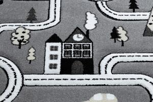 Makro Abra Dětský kusový koberec PETIT Uličky šedý Rozměr: 80x150 cm