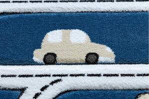 Makro Abra Dětský kusový koberec PETIT Uličky modrý Rozměr: 140x190 cm