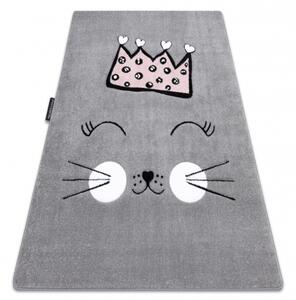 Makro Abra Dětský kusový koberec PETIT Kočka šedý Rozměr: 160x220 cm