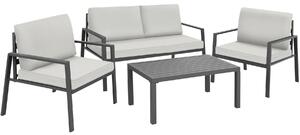 Tectake Zahradní sestava Göteborg - světle šedá