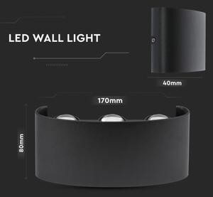 LED Venkovní nástěnné svítidlo 6xLED/6W/230V IP54 4000K černá