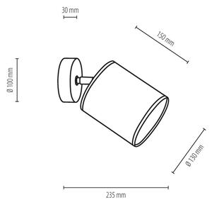 Spot-Light 56744174 - Nástěnné bodové svítidlo APRILLIA 1xE27/25W/230V dub bílá