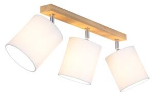Spot-Light 56744374 - Bodové svítidlo APRILLIA 3xE27/25W/230V dub bílá