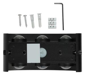 LED Venkovní nástěnné svítidlo 6xLED/6W/230V IP54 4000K černá