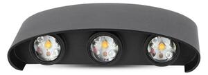 LED Venkovní nástěnné svítidlo 6xLED/6W/230V IP54 4000K černá