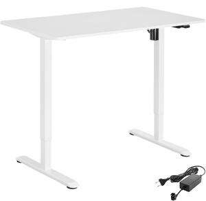Tectake Elektricky výškově nastavitelný stůl Skadi - bílá