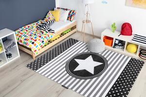 Makro Abra Dětský kusový koberec PETIT Hvězda šedý Rozměr: 160x220 cm