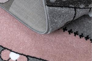 Makro Abra Dětský kusový koberec PETIT Zvířátka růžový Rozměr: 140x190 cm