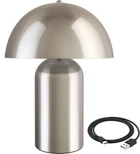 Tectake Malá retro stolní lampa Kade, stmívatelná - Matný nikl