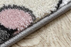 Makro Abra Dětský kusový koberec PETIT Zvířátka růžový Rozměr: 120x170 cm