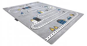 Makro Abra Dětský kusový koberec PETIT Cesta auta domy šedý Rozměr: 140x190 cm