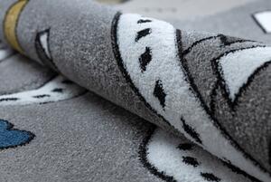 Makro Abra Dětský kusový koberec PETIT Cesta auta domy šedý Rozměr: 160x220 cm