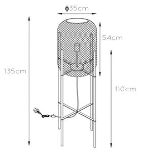 Lucide 45785/01/30 - Stojací lampa MESH 1xE27/40W/230V černá