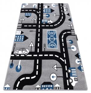 Makro Abra Dětský kusový koberec PETIT CITY Město uličky šedý Rozměr: 160x220 cm