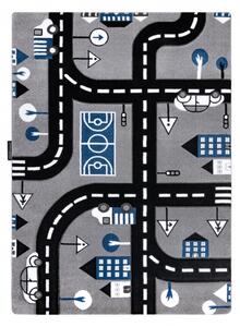 Makro Abra Dětský kusový koberec PETIT CITY Město uličky šedý Rozměr: 140x200 cm