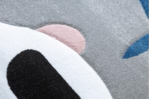 Makro Abra Dětský kusový koberec PETIT Panda šedý Rozměr: 80x150 cm