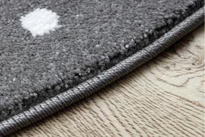 Makro Abra Dětský kulatý koberec PETIT Tučňák šedý Rozměr: průměr 120 cm
