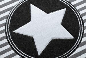 Makro Abra Dětský kulatý koberec PETIT Hvězda šedý Rozměr: průměr 120 cm