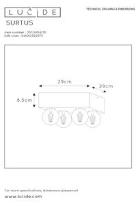 Lucide 30174/04/30 - Stropní svítidlo SURTUS 4xE27/60W/230V