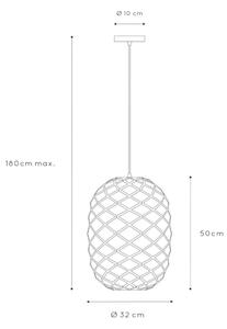 Lucide 21417/32/30 - Lustr na lanku WOLFRAM 1xE27/60W/230V černá