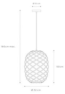 Lucide 21417/32/02 - Lustr na lanku WOLFRAM 1xE27/60W/230V mosaz