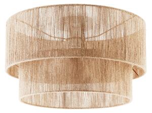 Tectake Stropní svítidlo Lignea Lux z juty v boho stylu,40W - hnědá