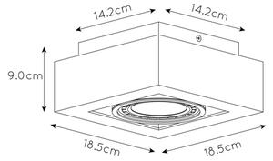 Lucide 09120/12/30 - LED Stmívatelné bodové svítidlo ZEFIX 1xGU10/12W/230V černá