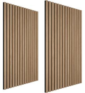 Tectake Nástěnné panely Sonic Wall II v dřevěném vzhledu - dub,Sada 2 kusů
