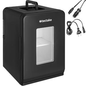 Tectake Přenosná mini lednička s funkcí 2 v 1 27x31x41cm - černá