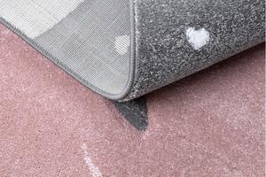 Makro Abra Dětský kusový koberec PETIT Plameňáci / srdíčka šedý Rozměr: 140x190 cm