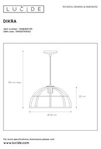 Lucide 76464/01/30 - Lustr na lanku DIKRA 1xE27/60W/230V