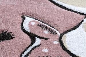 Makro Abra Dětský kulatý koberec PETIT Slůně / hvězdy růžový Rozměr: průměr 160 cm